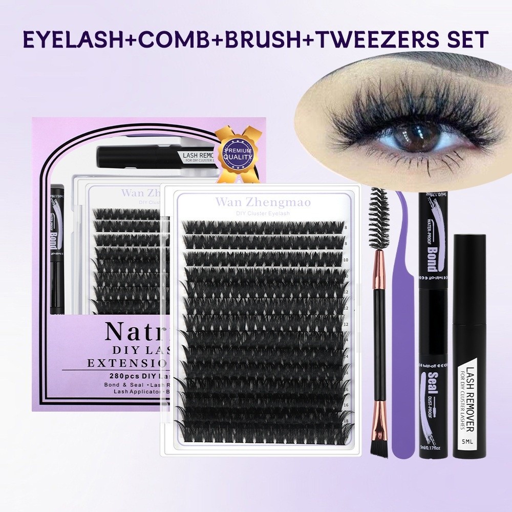 رموش صناعية بطول 8-18 مم، طقم  - مراجعة Eyelash Extension Look وسعره